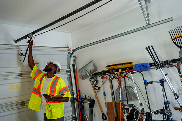 Professional Garage Door Panel Replacement technician working in Cheyenne, WY